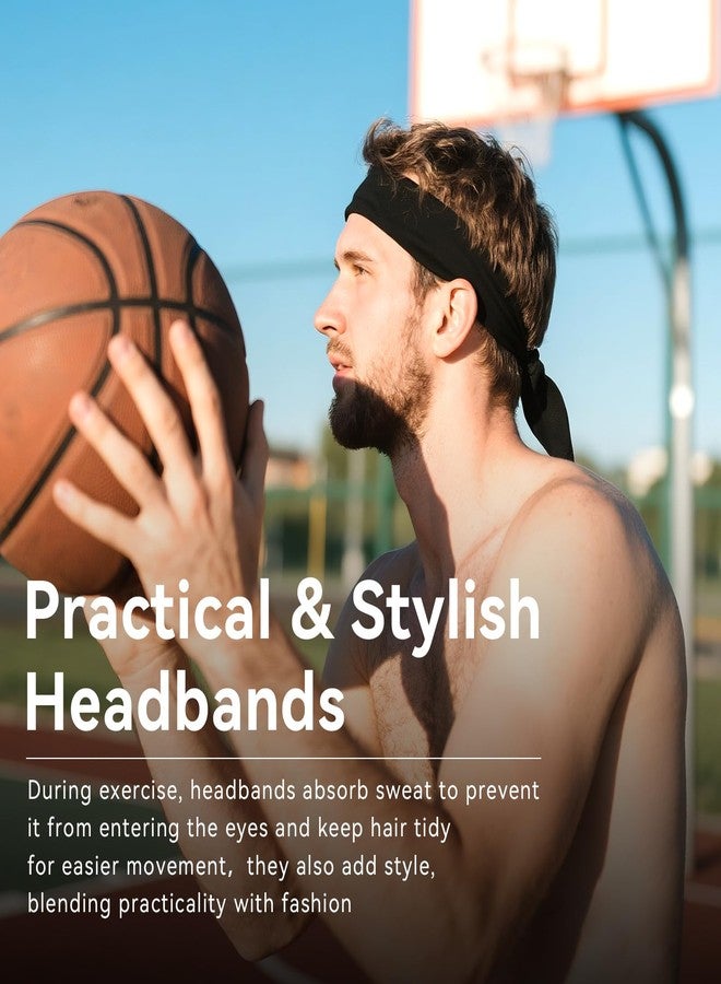 JOLYEAK 6 Pcs Head Tie Headbands,Ninja Headband,Tie Up Sweatband for Yoga Tennis Basketball, Running, Workout Athletics - Image 4